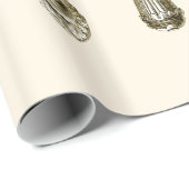 セットの包装紙を食事するヴィンテージの食事用器具類 ラッピングペーパー (ロールコーナー)