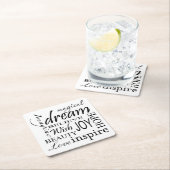 セットの6つの紙コースターズドリーム スクエアペーパーコースター (インサイチュ)