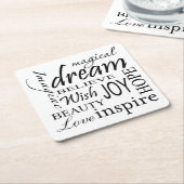セットの6つの紙コースターズドリーム スクエアペーパーコースター (アングル)