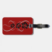セットを結婚します-ハイビスカスによっては黒い赤が活気づきます ラゲッジタグ (裏面横)