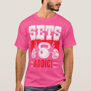 セットアディクトトレーニング重量挙げ恋人 Tシャツ