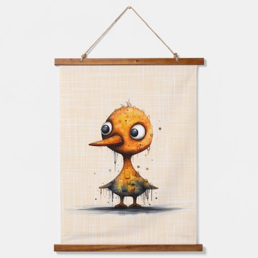 セットオブトリプル不機嫌鳥抽象芸術グリーンブルーイエロー 吊り下げ型タペストリー (正面3)