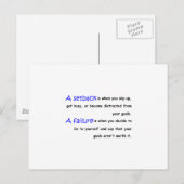 セットバックと失敗 ポストカード (正面/裏面)