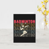 セットバックゲームシャトルスポーツバドミントンレトロ 男性へ カード (黄色い花)