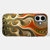 セットフェーザー抽象芸術オレンジフレイムス Case-Mate iPhoneケース (裏面 (横))
