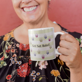 セットベイクカラフルカップケーキ名前をカスタムする コーヒーマグカップ