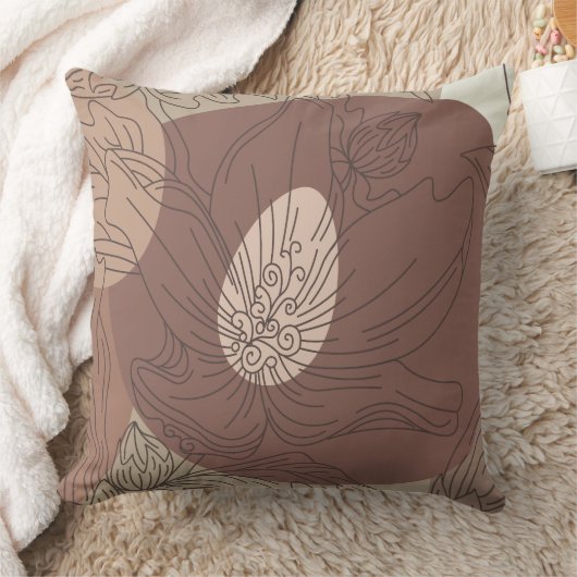 セット用モチャハイビスカスボタニカル調和 クッション (ブランケット)