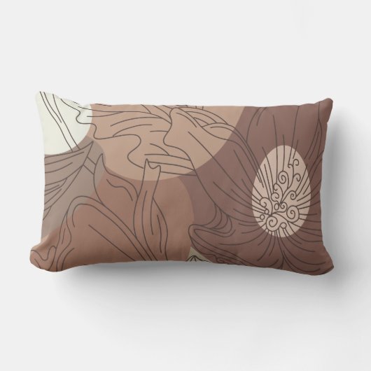 セット用モチャハイビスカスボタニカル調和 ランバークッション (正面)