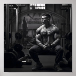 セット間のボディビルダー ポスター