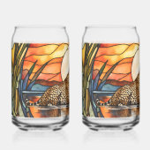 セット0f 2ステンドグラススタイルチーズ ガラス缶 (正面)