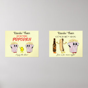 セット14 x 11アートプリント映画館コンセッション