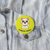 セット2 - Cat Pin - "Check First" 缶バッジ (インサイチュ)