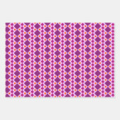 セット3カラフルヴィンテージレトロ60s 70s ラッピングペーパーシート (正面3)