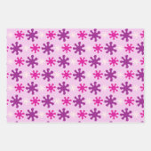 セット3カラフルヴィンテージレトロ60s 70s ラッピングペーパーシート (正面)