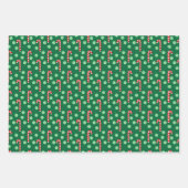 セット3フェスティバルクリスマスホリデイ ラッピングペーパーシート (正面2)