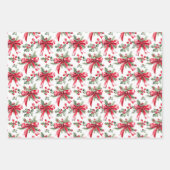 セット3フェスティバルクリスマスホリデイ ラッピングペーパーシート (正面)