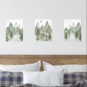 セット3山の子供部屋プリント (寝室)