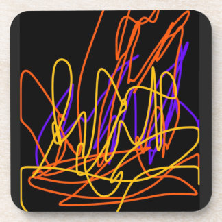 セット6カラフルネオンアートコースター コースター
