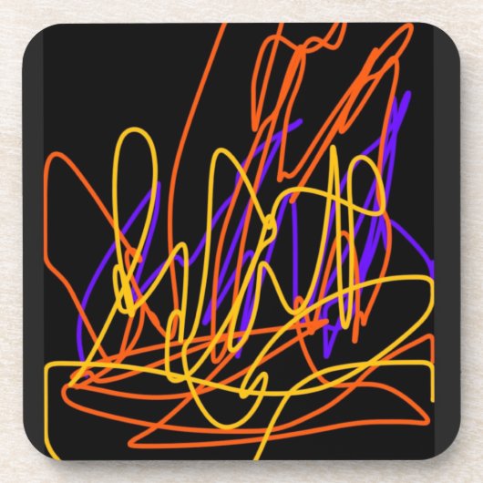 セット6カラフルネオンアートコースター コースター (正面)