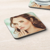 セット6クラシックヴィンテージガールコースターセット コースター (左側)