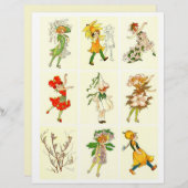 セット9 -ヴィンテージ花子コラージシート (正面/裏面)