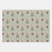 セットA、ハワイアンスタイルクリスマスラッピング紙 ラッピングペーパーシート (正面3)