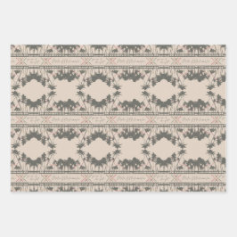 セットA、ハワイアンスタイルクリスマスラッピング紙 ラッピングペーパーシート