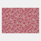 セットB、ハワイアンスタイルクリスマスラッピング紙 ラッピングペーパーシート (正面3)