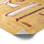 セティの墓からの象形文字 ポスター (角)