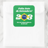 セテデセテンブロ独立記念日ブラジル国旗 スクエアシール (バッグ)