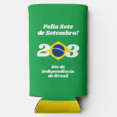 セテデセテンブロ独立記念日ブラジル国旗 スリム缶クーラー (裏面)