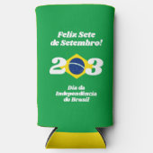 セテデセテンブロ独立記念日ブラジル国旗 スリム缶クーラー (正面)