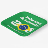 セテデセテンブロ独立記念日ブラジル国旗 ペーパープレート (傾斜あり)