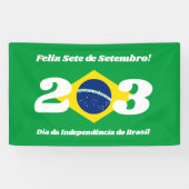 セテデセテンブロ独立記念日ブラジル国旗 横断幕 (横)