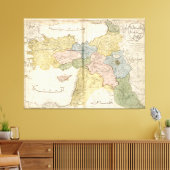 セディド・アトラスからの中東の地図（1803年） キャンバスプリント (インサイチュ (リビング))