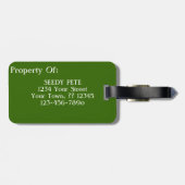 セディピートスカルオッドお洒落モンスターアート予測できな ラゲッジタグ (裏面横)