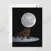 セトウシが月をバランスよく支える ポストカード (正面/裏面)