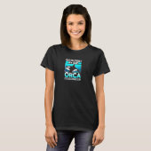 セトロジストOrca Whisperer Whale Cetology Marine Bi Tシャツ (正面フル)