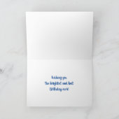 セドゥムレインボーフラワーパーソナライズされた誕生日 カード (内部)