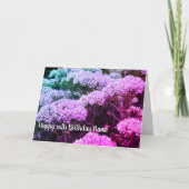 セドゥムレインボーフラワーパーソナライズされた誕生日 カード (正面)