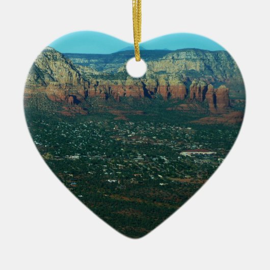 セドナとコーヒーポットの岩の上から セラミックオーナメント (正面)