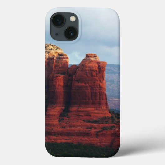 セドナのアリゾナにある曇り空のコーヒーポットロック Case-Mate iPhoneケース (裏面)