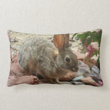 セドナの石のアクセントの装飾用クッションのベビーのバニー