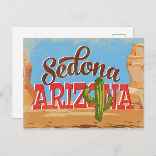セドナはがきアリゾナヴィンテージトラベル ポストカード (正面/裏面)