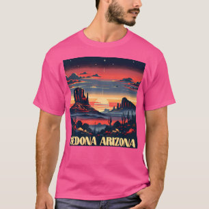 セドナアズハイキングアウトドアマウンテンセドナUsa Retr Tシャツ