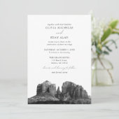 セドナアゾクラシックニナブラック&ホワイト結婚ズ 招待状 (スタンド正面)