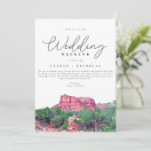 セドナアゾ結婚ナの週末のウェルカム旅程 招待状 (スタンド正面)