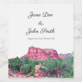 セドナアパーソナライズされたリナ結婚のワインラベル ワインラベル (シングルラベル)