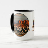 セドナアリゾナの日没のマグ マグカップ (正面左)