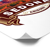 セドナアリゾナカラフルトラベルバッジ ポスター (角)